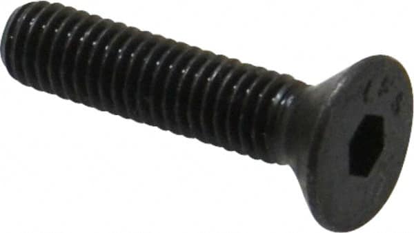Value Collection - #10-32 UNF Hex Socket Drive, 82° Flat Screw - Alloy Steel, Black Oxide Finish, Fully Threaded, 7/8" OAL - Exact Tooling