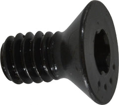 Camcar - 1/4-20 UNC Torx Plus Drive, 82° Flat Screw - Alloy Steel, Black Oxide Finish, Fully Threaded, 1/2" OAL - Exact Tooling