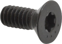 Camcar - 1/4-20 UNC Torx Plus Drive, 82° Flat Screw - Alloy Steel, Black Oxide Finish, Fully Threaded, 5/8" OAL - Exact Tooling