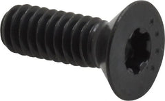 Camcar - 1/4-20 UNC Torx Plus Drive, 82° Flat Screw - Alloy Steel, Black Oxide Finish, Fully Threaded, 3/4" OAL - Exact Tooling