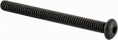 Value Collection - #2-56 UNC Hex Socket Drive, Button Screw - Alloy Steel, Black Oxide Finish, Fully Threaded, 1" Length Under Head - Exact Tooling