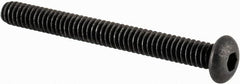 Value Collection - #3-48 UNC Hex Socket Drive, Button Screw - Alloy Steel, Black Oxide Finish, Fully Threaded, 1" Length Under Head - Exact Tooling