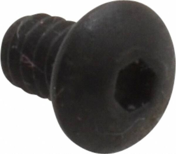 Value Collection - #4-40 UNC Hex Socket Drive, Button Screw - Alloy Steel, Black Oxide Finish, Fully Threaded, 3/16" Length Under Head - Exact Tooling