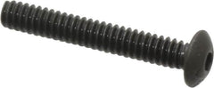 Value Collection - #4-40 UNC Hex Socket Drive, Button Screw - Alloy Steel, Black Oxide Finish, Fully Threaded, 3/4" Length Under Head - Exact Tooling