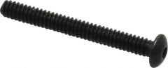 Value Collection - #4-40 UNC Hex Socket Drive, Button Screw - Alloy Steel, Black Oxide Finish, Fully Threaded, 1" Length Under Head - Exact Tooling