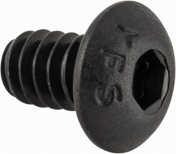 Value Collection - #10-24 UNC Hex Socket Drive, Button Screw - Alloy Steel, Black Oxide Finish, Fully Threaded, 5/16" Length Under Head - Exact Tooling
