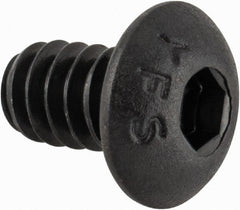 Value Collection - #10-24 UNC Hex Socket Drive, Button Screw - Alloy Steel, Black Oxide Finish, Fully Threaded, 5/16" Length Under Head - Exact Tooling