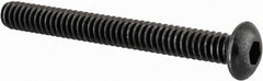 Value Collection - #10-24 UNC Hex Socket Drive, Button Screw - Alloy Steel, Black Oxide Finish, Fully Threaded, 1-3/4" Length Under Head - Exact Tooling