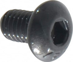Value Collection - #10-32 UNF Hex Socket Drive, Button Screw - Alloy Steel, Black Oxide Finish, Fully Threaded, 5/16" Length Under Head - Exact Tooling