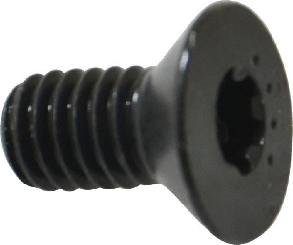 Camcar - 5/16-18 UNC Torx Plus Drive, 82° Flat Screw - Alloy Steel, Black Oxide Finish, Fully Threaded, 5/8" OAL - Exact Tooling