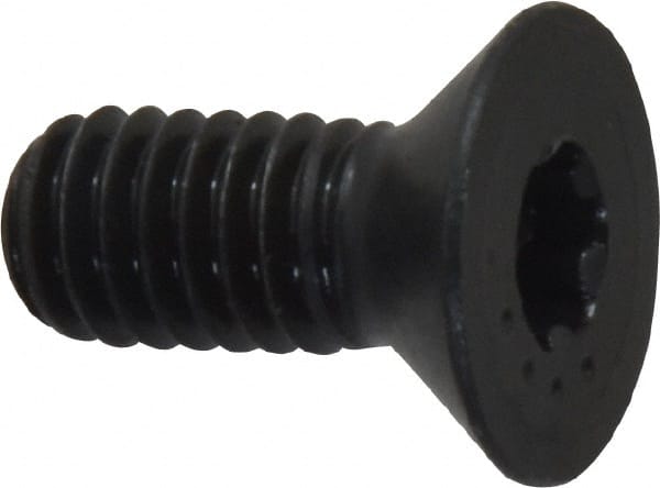 Camcar - 5/16-18 UNC Torx Plus Drive, 82° Flat Screw - Alloy Steel, Black Oxide Finish, Fully Threaded, 3/4" OAL - Exact Tooling