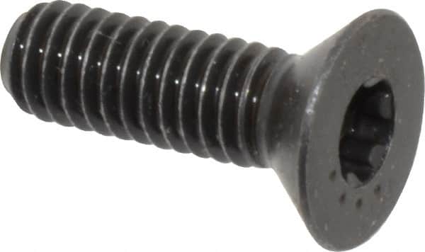 Camcar - 5/16-18 UNC Torx Plus Drive, 82° Flat Screw - Alloy Steel, Black Oxide Finish, Fully Threaded, 1" OAL - Exact Tooling