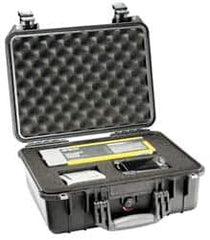 Pelican Products, Inc. - 13" Wide x 13" Deep x 6-53/64" High, Clamshell Hard Case - Black, Plastic - Exact Tooling