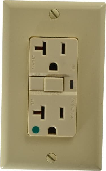 Cooper Wiring Devices - 1 Phase, 5-20R NEMA, 125 VAC, 20 Amp, Self Grounding, GFCI Receptacle - 2 Pole, Back and Side Wiring, Tamper Resistant, Hospital Grade - Exact Tooling