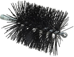 Schaefer Brush - 5" Brush Length, 4" Diam, Nylon Single Stem, Single Spiral Tube Brush - 7-1/4" Long, Nylon, 1/4" NPSM Male Connection - Exact Tooling