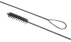 Schaefer Brush - 1-1/2" Diam, 4" Bristle Length, Boiler & Furnace Tempered Wire Brush - Wire Loop Handle, 42" OAL - Exact Tooling