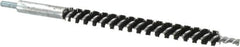 Schaefer Brush - 4" Brush Length, 3/8" Diam, Nylon Single Stem, Single Spiral Condenser Tube Brush - 6-1/4" Long, Nylon, 8-32 Male Connection - Exact Tooling