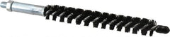 Schaefer Brush - 4" Brush Length, 9/16" Diam, Nylon Single Stem, Single Spiral Condenser Tube Brush - 6-1/4" Long, Nylon, 1/4-28 Male Connection - Exact Tooling