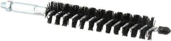 Schaefer Brush - 4" Brush Length, 13/16" Diam, Nylon Single Stem, Single Spiral Condenser Tube Brush - 6-1/4" Long, Nylon, 1/4-28 Male Connection - Exact Tooling