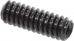 Made in USA - #2-56 UNC, 1/4" Length Under Head, Cup Point Set Screw - Grade 8 Alloy Steel, 0.035" Key - Exact Tooling