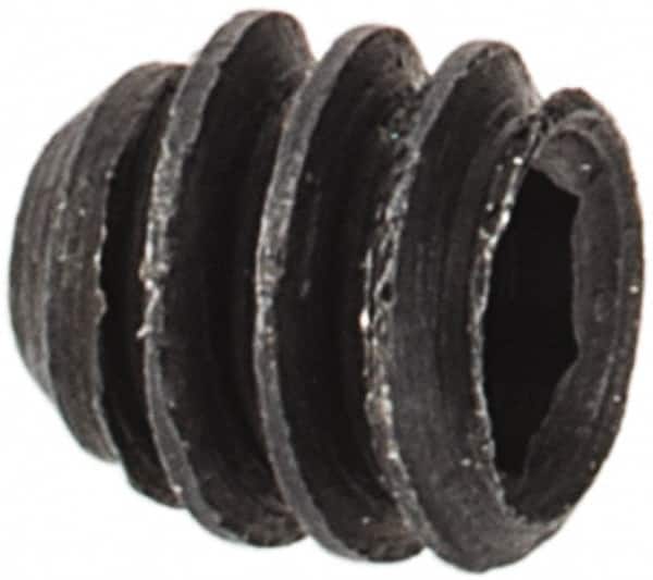 Made in USA - #3-48 UNC, 3/32" Length Under Head, Cup Point Set Screw - Grade 8 Alloy Steel, 0.05" Key - Exact Tooling