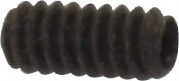 Made in USA - #4-40 UNC, 1/4" Length Under Head, Cup Point Set Screw - Grade 8 Alloy Steel, 0.05" Key - Exact Tooling