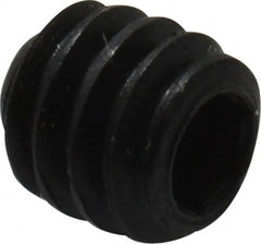 Made in USA - #5-40 UNC, 1/8" Length Under Head, Cup Point Set Screw - Grade 8 Alloy Steel, 1/16" Key - Exact Tooling