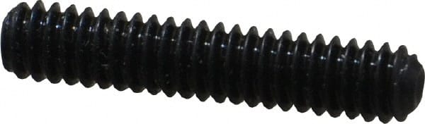 Made in USA - #5-40 UNC, 5/8" Length Under Head, Cup Point Set Screw - Grade 8 Alloy Steel, 1/16" Key - Exact Tooling