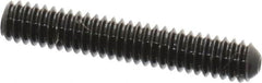 Made in USA - #5-40 UNC, 3/4" Length Under Head, Cup Point Set Screw - Grade 8 Alloy Steel, 1/16" Key - Exact Tooling