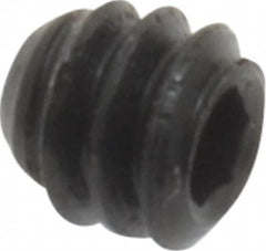 Made in USA - #6-32 UNC, 1/8" Length Under Head, Cup Point Set Screw - Grade 8 Alloy Steel, 1/16" Key - Exact Tooling