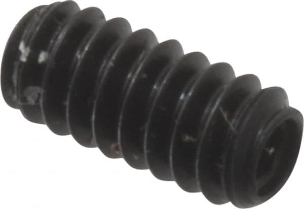Made in USA - #6-32 UNC, 5/16" Length Under Head, Cup Point Set Screw - Grade 8 Alloy Steel, 1/16" Key - Exact Tooling