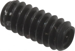 Made in USA - #6-32 UNC, 5/16" Length Under Head, Cup Point Set Screw - Grade 8 Alloy Steel, 1/16" Key - Exact Tooling