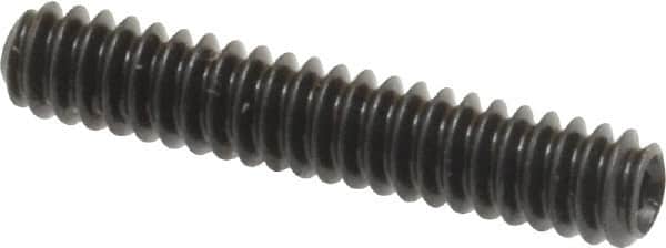 Made in USA - #6-32 UNC, 3/4" Length Under Head, Cup Point Set Screw - Grade 8 Alloy Steel, 1/16" Key - Exact Tooling