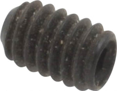 Made in USA - #8-32 UNC, 1/4" Length Under Head, Cup Point Set Screw - Grade 8 Alloy Steel, 5/64" Key - Exact Tooling