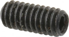 Made in USA - #8-32 UNC, 3/8" Length Under Head, Cup Point Set Screw - Grade 8 Alloy Steel, 5/64" Key - Exact Tooling