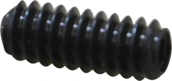 Made in USA - #10-24 UNC, 1/2" Length Under Head, Cup Point Set Screw - Grade 8 Alloy Steel, 3/32" Key - Exact Tooling