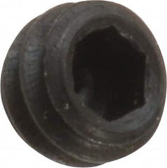 Made in USA - 1/4-20 UNC, 3/16" Length Under Head, Cup Point Set Screw - Grade 8 Alloy Steel, 1/8" Key - Exact Tooling