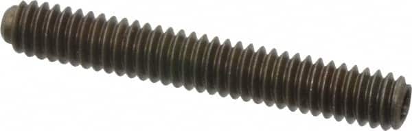 Made in USA - 1/4-20 UNC, 1-3/4" Length Under Head, Cup Point Set Screw - Grade 8 Alloy Steel, 1/8" Key - Exact Tooling