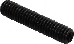 Made in USA - 5/16-18 UNC, 1-1/2" Length Under Head, Cup Point Set Screw - Grade 8 Alloy Steel, 5/32" Key - Exact Tooling