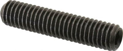 Made in USA - 3/8-16 UNC, 1-3/4" Length Under Head, Cup Point Set Screw - Grade 8 Alloy Steel, 3/16" Key - Exact Tooling