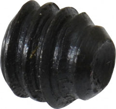 Made in USA - #6-40 UNF, 1/8" Length Under Head, Cup Point Set Screw - Grade 8 Alloy Steel, 1/16" Key - Exact Tooling