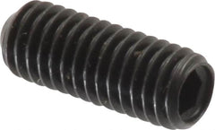 Made in USA - #10-32 UNF, 1/2" Length Under Head, Cup Point Set Screw - Grade 8 Alloy Steel, 3/32" Key - Exact Tooling