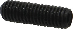 Made in USA - #10-32 UNF, 5/8" Length Under Head, Cup Point Set Screw - Grade 8 Alloy Steel, 3/32" Key - Exact Tooling