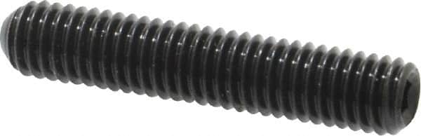Made in USA - #10-32 UNF, 1" Length Under Head, Cup Point Set Screw - Grade 8 Alloy Steel, 3/32" Key - Exact Tooling
