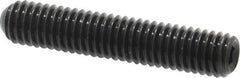 Made in USA - #10-32 UNF, 1" Length Under Head, Cup Point Set Screw - Grade 8 Alloy Steel, 3/32" Key - Exact Tooling