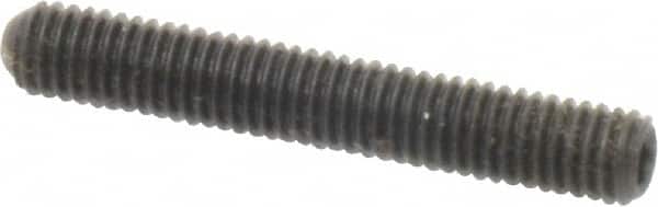 Made in USA - #10-32 UNF, 1-1/4" Length Under Head, Cup Point Set Screw - Grade 8 Alloy Steel, 3/32" Key - Exact Tooling