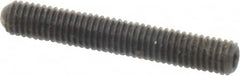 Made in USA - #10-32 UNF, 1-1/4" Length Under Head, Cup Point Set Screw - Grade 8 Alloy Steel, 3/32" Key - Exact Tooling