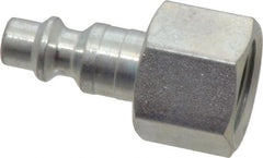 Legris - 3/8 Female NPT Industrial Pneumatic Hose Connector - Plated Steel, 1/4" Body Diam - Exact Tooling