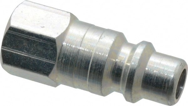 Legris - 1/4 Female NPT Industrial Pneumatic Hose Connector - Plated Steel, 3/8" Body Diam - Exact Tooling