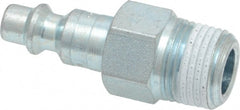 Legris - 3/8 Male NPT Industrial Pneumatic Hose Connector - Plated Steel, 1/4" Body Diam - Exact Tooling